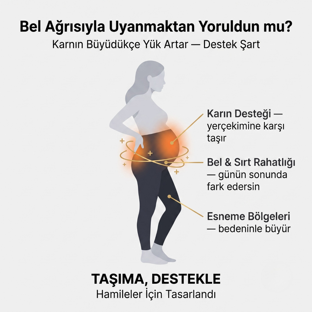 Destekleyici Düzpaça Hamile Taytı