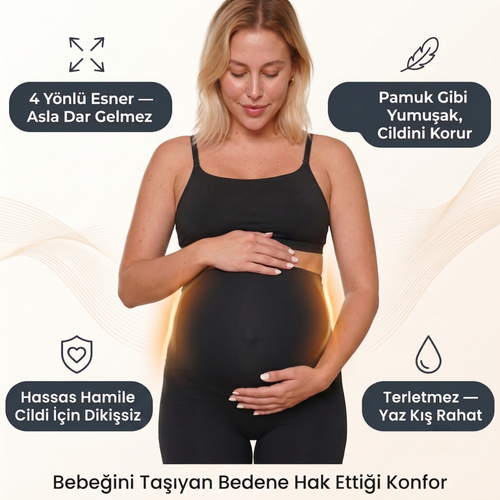 Destekleyici Düzpaça Hamile Taytı